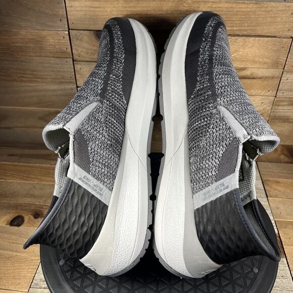 Skechers Mens Size 9.5 Wide Neville-Rovelo Gray Slip In Comfort Sneakers - Picture 8 of 11